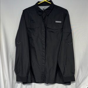 Habit Vented Button Up Fishing Shirt Black UPF 40 + Lightweight L shirt